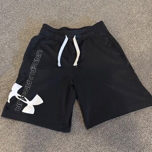 Under Armour Black Athletic Shorts with White Accents